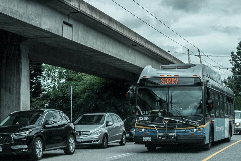 A school bus waiting at the gate