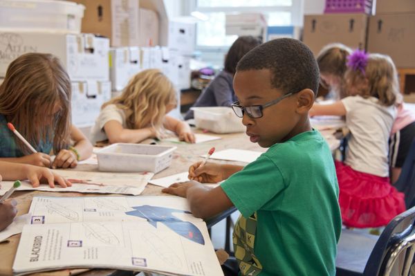 Children learning through an activity